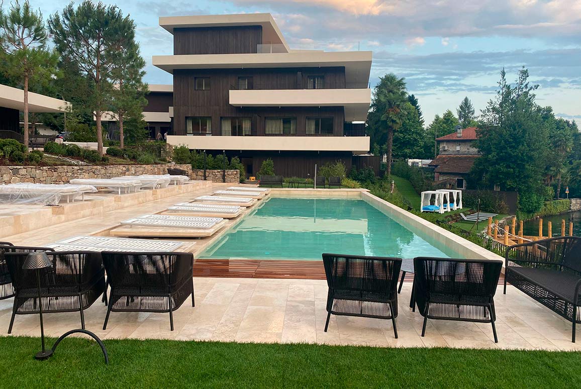 Italian Travertine, pool and terrace